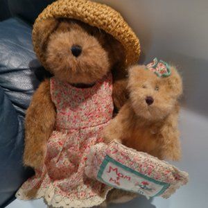 Vintage Boyd's Bears Momma Bearsley and Cubby Stuffed Animals, 12", Collectible